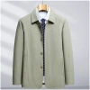 Middle-aged man Dad Spring and Autumn Jacket 2023 New Style Business casual lapel men's jacket for middle-aged and elderly men details Picture